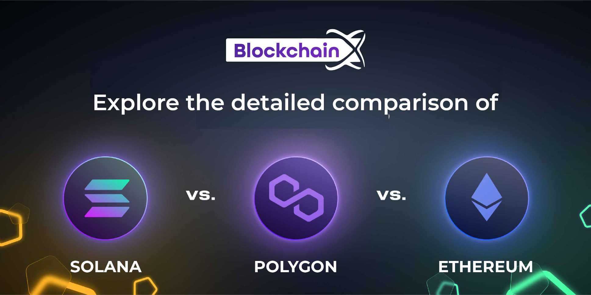 comparison of Solana Vs Polygon Vs Ethereum